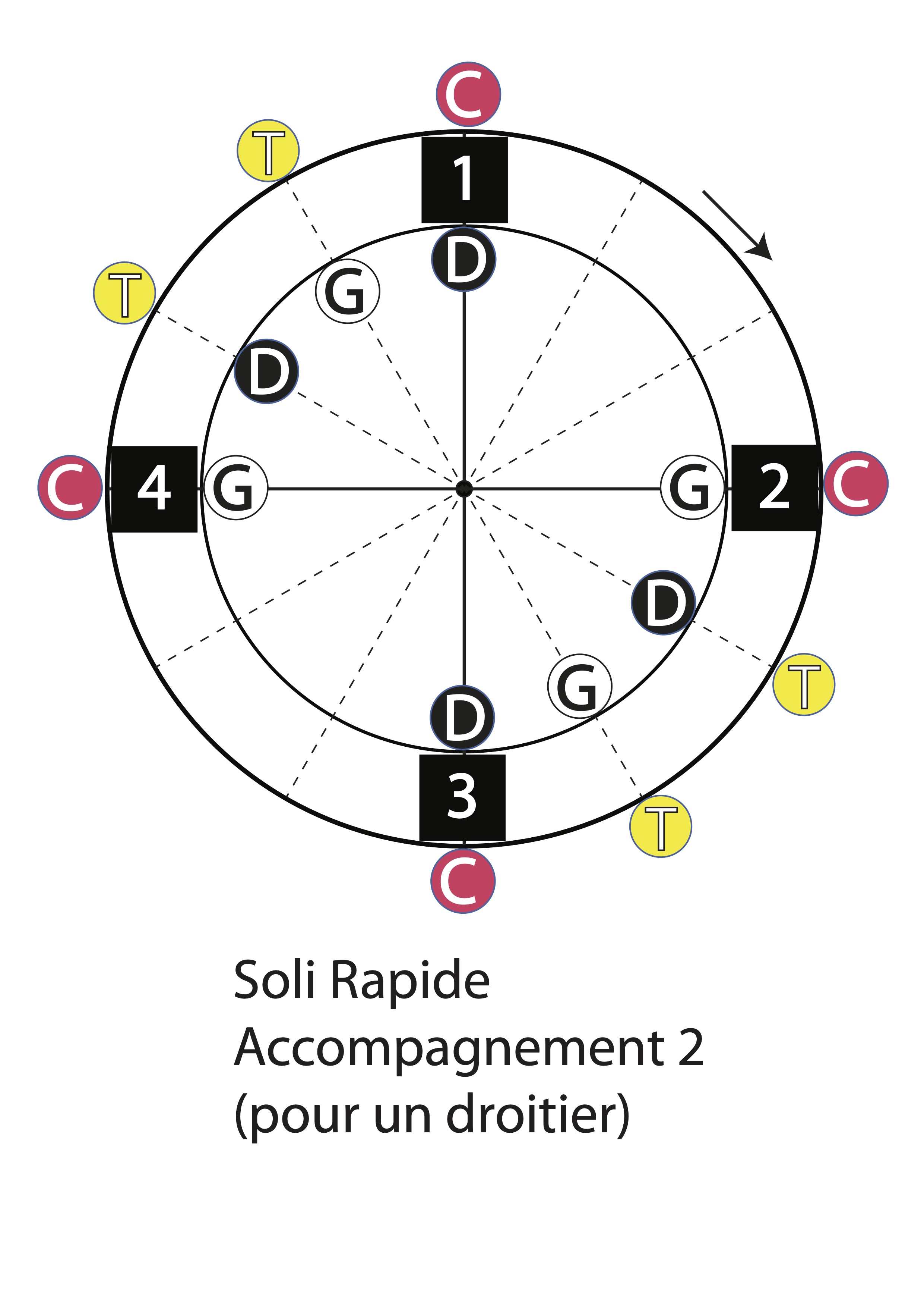 Diagramme circulaire montrant le cycle de l'accompagnement